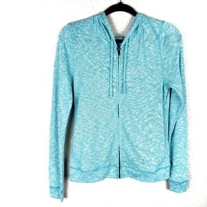 Love by design turquoise zip up hoodie jacket